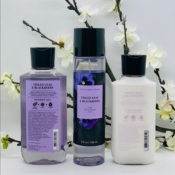 Bath & Body Works Violet Leaf & Blackberry 3Pc Set - Picture 2 of 6